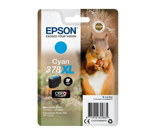 Epson C13T37924010 cyan 9,3ml XL - 462444 - zdjęcie